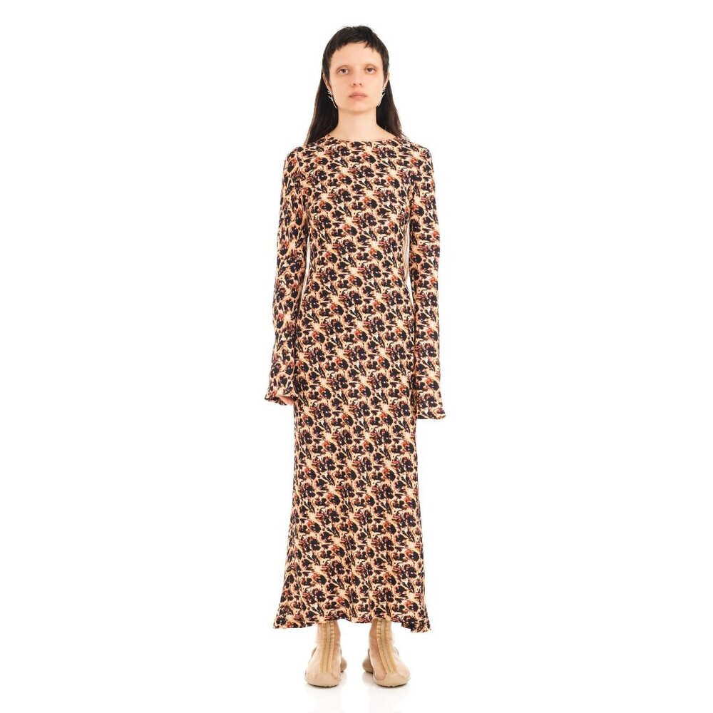 COLLINA STRADA LEOPARD PEONY YURI DRESS SIZE XS NEW